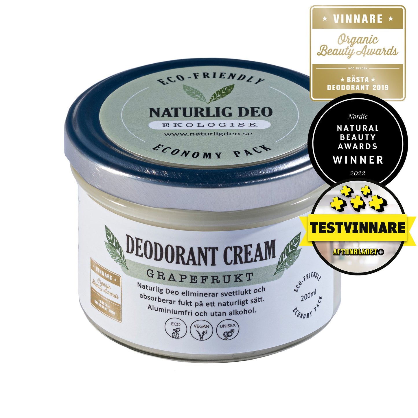 Naturlig Deo- Ekologisk deodorant cream Grapefrukt