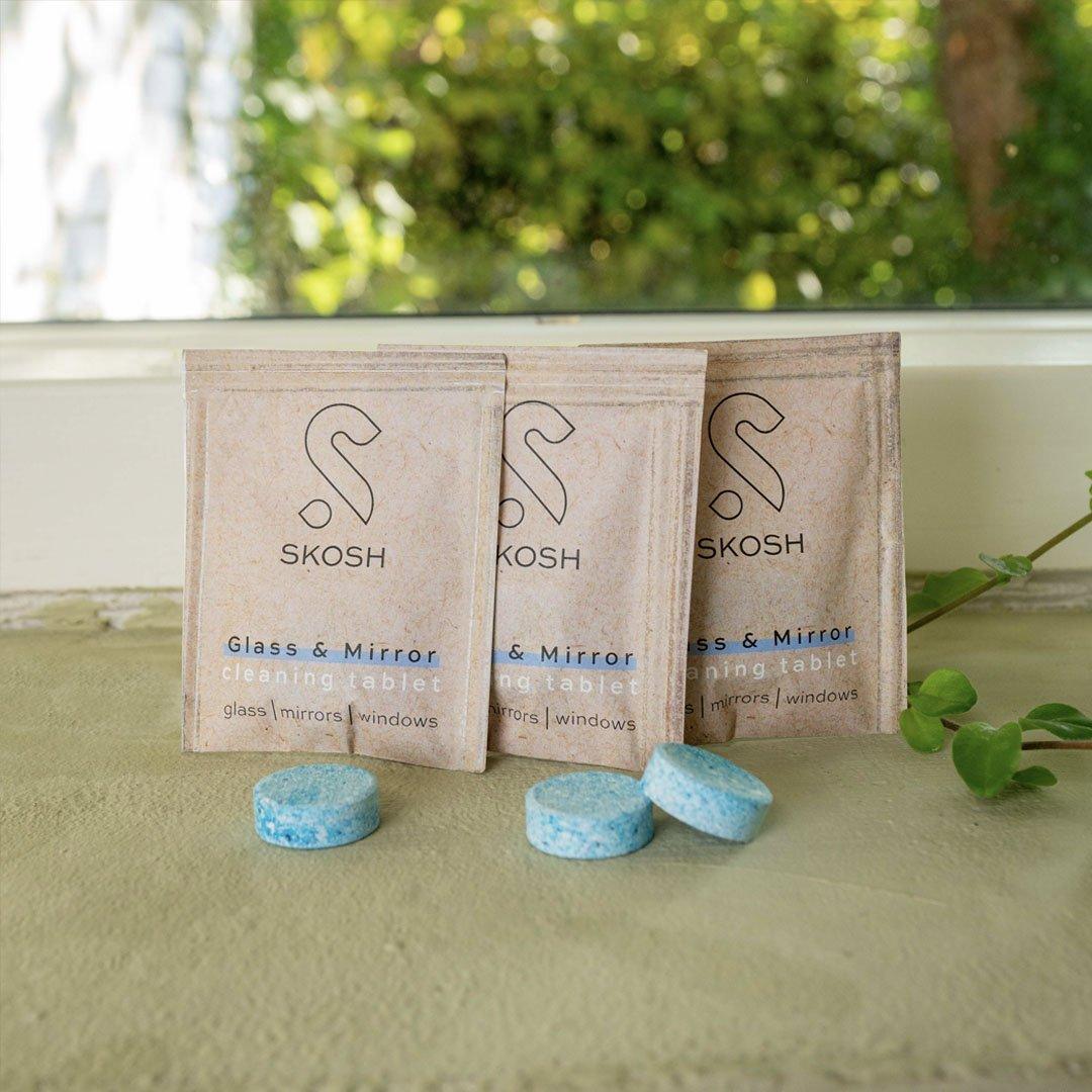 Skosh Glas & Spegel Rengöringstabletter | 3 st - owaster.se