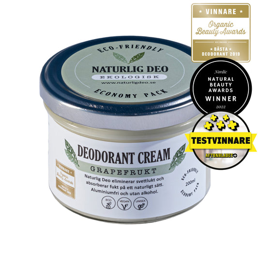 Naturlig Deo- Ekologisk deodorant cream Grapefrukt